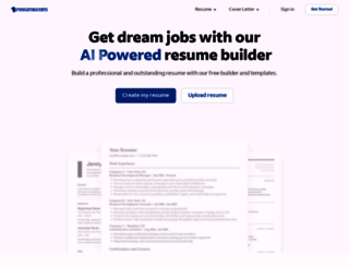 resumes.com screenshot