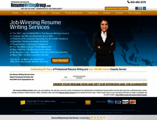 resumewritinggroup.com screenshot
