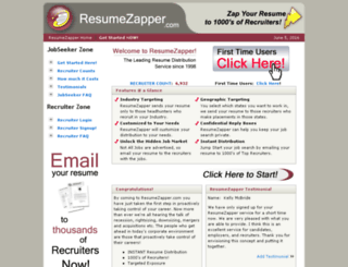 resumezapper.com screenshot