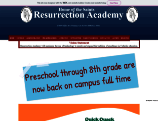 resurrectionacademy.net screenshot
