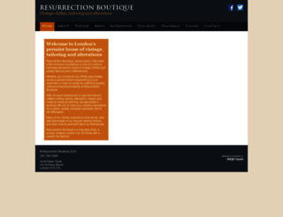 resurrectionboutique.co.uk screenshot