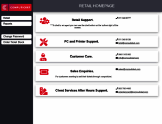 Access retail.computicket.com. Computicket Retail System - v.6.0.7.2