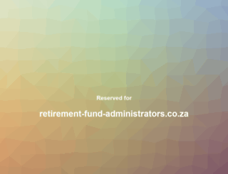 retirement-fund-administrators.co.za screenshot
