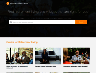 retirementvillage.com.au screenshot