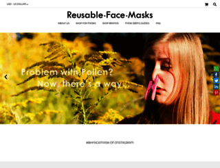 reusablefacemasks.com screenshot