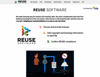 reuse.software screenshot