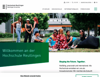 reutlingen-university.de screenshot