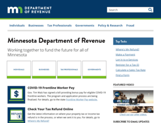 revenue.state.mn.us screenshot