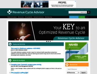 revenuecycleadvisor.com screenshot