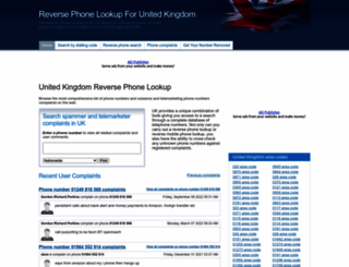 reversephonebooks.co.uk screenshot