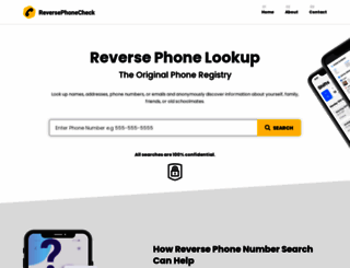 reversephonecheck.com screenshot