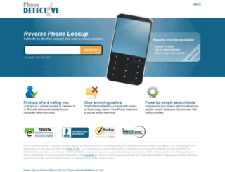 reversephonesdetective.info screenshot