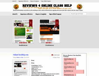 reviews4onlineclasshelp.com screenshot