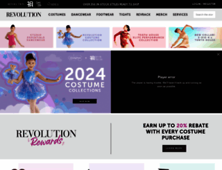 revolutiondancewear.com screenshot
