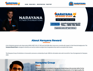 reward.narayanagroup.com screenshot