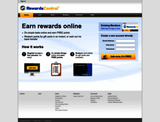 rewardscentral.com.au screenshot