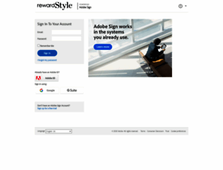 rewardstyle.na1.echosign.com screenshot
