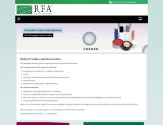 rfaregulatoryaffairs.com screenshot