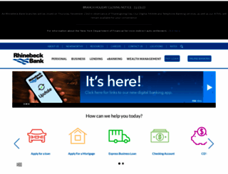 rhinebeckbank.com screenshot