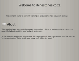 rhinestones.co.za screenshot