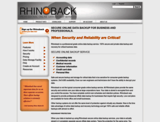 rhinoback.com screenshot