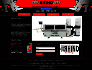 rhinopanelequipment.com.au screenshot