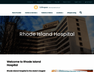 rhodeislandhospital.org screenshot
