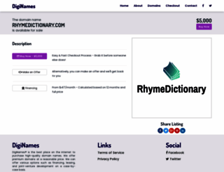 rhymedictionary.com screenshot