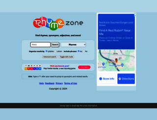 rhymezone.com screenshot