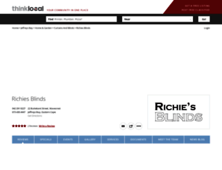 richiesblinds.thinklocal.co.za screenshot