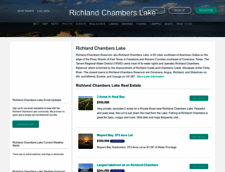 richlandchambersreservoir.com screenshot