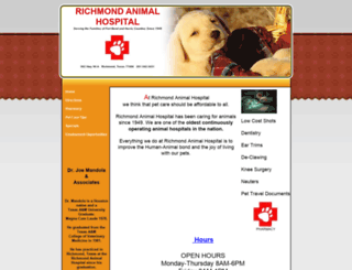richmondanimalhospital.com screenshot