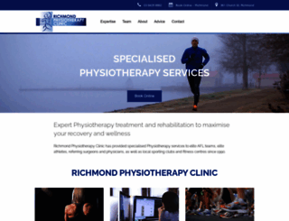 richmondphysiotherapyclinic.com.au screenshot