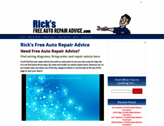 ricksfreeautorepairadvice.com screenshot