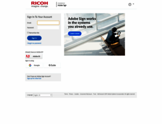 ricoh.na1.echosign.com screenshot