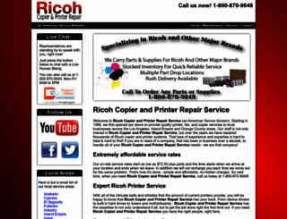ricohcopierprinterrepairservice.com screenshot