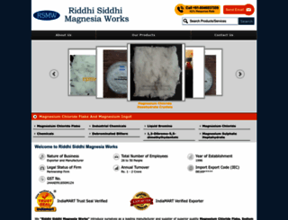 riddhisiddhimagnesiaworks.com screenshot