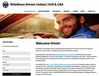 ridesharedriversunited.com screenshot