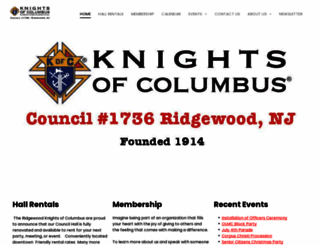 ridgewoodkofc.org screenshot