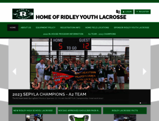 ridleyyouthlacrosse.com screenshot