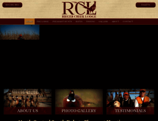 riegercreeklodge.com screenshot
