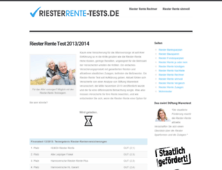 riesterrente-tests.de screenshot