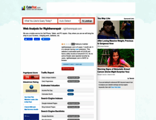 righthererepair.com.cutestat.com screenshot