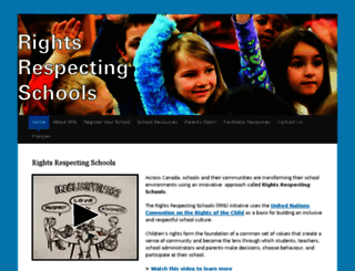 rightsrespectingschools.ca screenshot