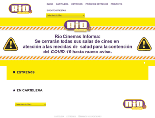 riocinemas.com.mx screenshot