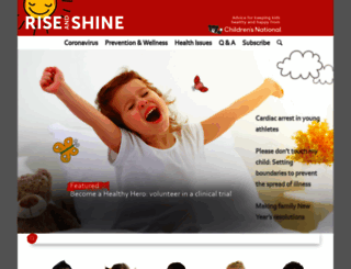 riseandshine.childrensnational.org screenshot
