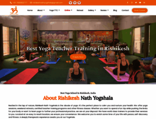 rishikeshnathyogshala.com screenshot