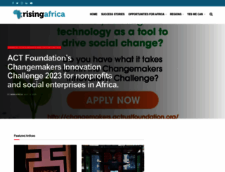 risingafrica.org screenshot
