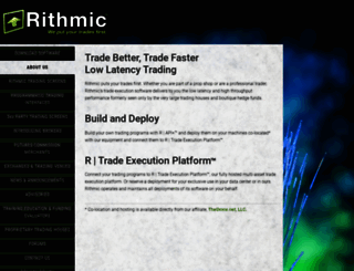 rithmic.com screenshot