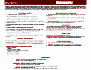 rivendellaudio.org screenshot